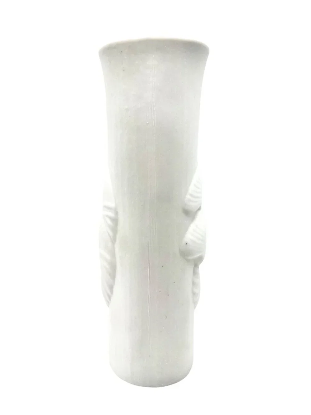 Matte White Nautilus Shell Rosenthal Style Vase Coastal Beach Nautical 8.5" H - Picture 5 of 8